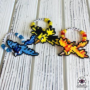 Pokemon Zapdos, Moltres and Articuno Bracelets (All 3)